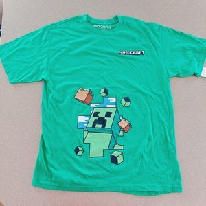 Minecraft Big Kids T-Shirt Size 2XL Mojang Studios Creeper Shirt NWT